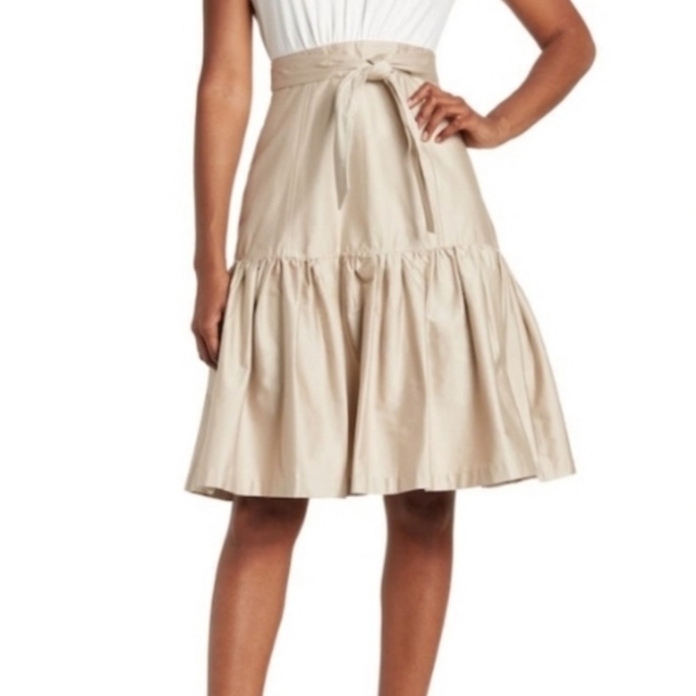 CALVIN KLEIN Women Colorblocked Cotton 2 Fer Tier Skirt Dress Size 8 NWT